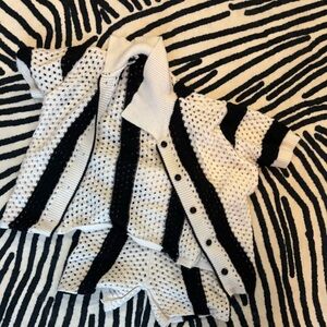 Striped Black and White Women's Sweater